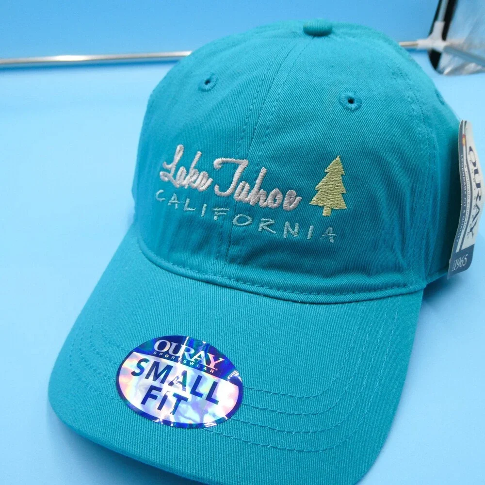 Lake Tahoe Hat Small Fit Boys Girls Youth Blue‎ Baseball Cap Nature California